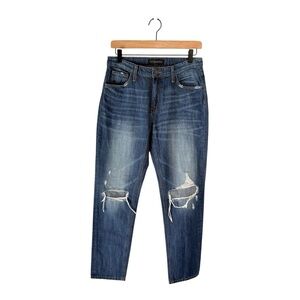 Flying Monkey Boyfriend Jeans Sz 26 Distressed Ripped Knee Medium Wash‎ Y1592
